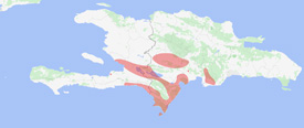 Range map of Anolis brevirostris